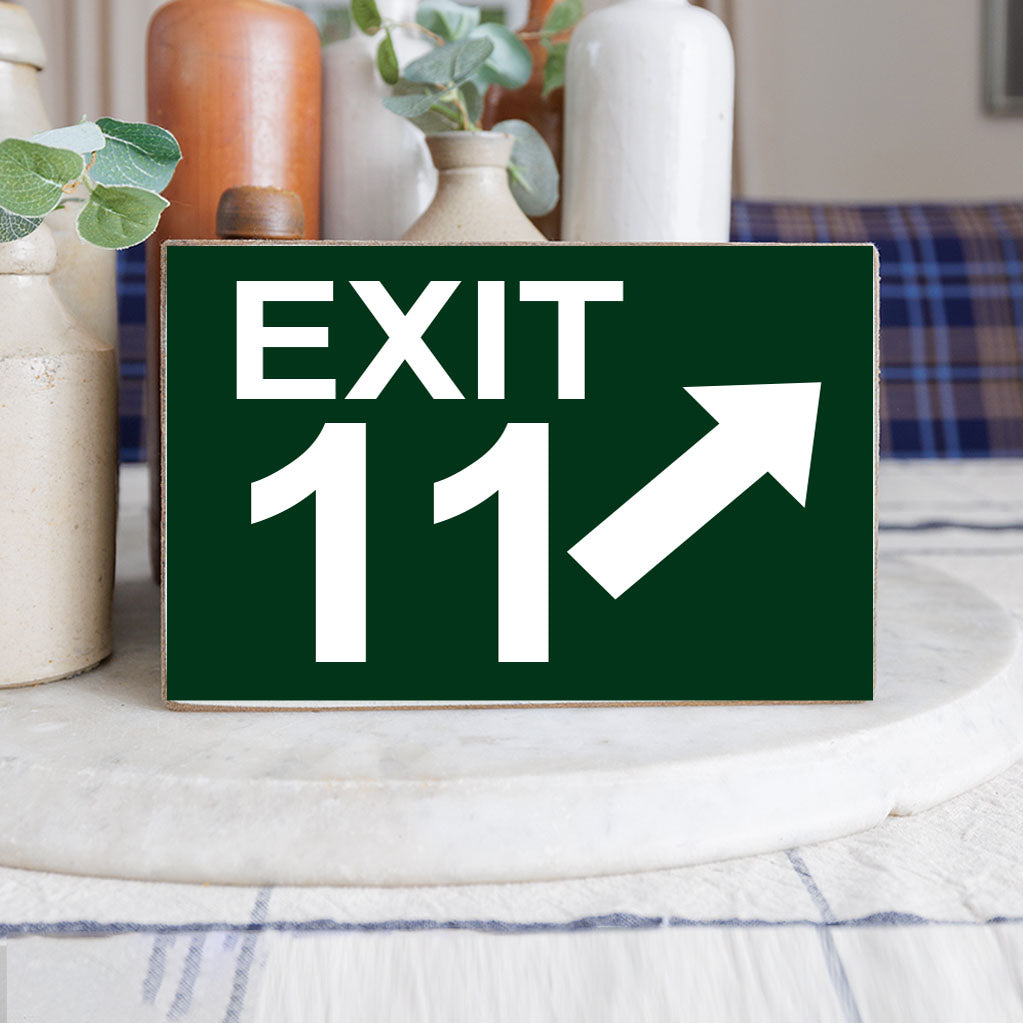 Personalized Exit Decorative Wooden Block