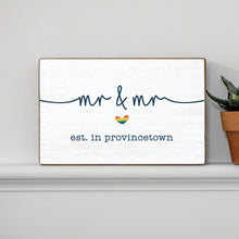 Load image into Gallery viewer, Personalized Rainbow Mr &amp; Mr Decorative Wooden Block
