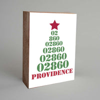 Personalized Zip Code Tree Decorative Wooden Block