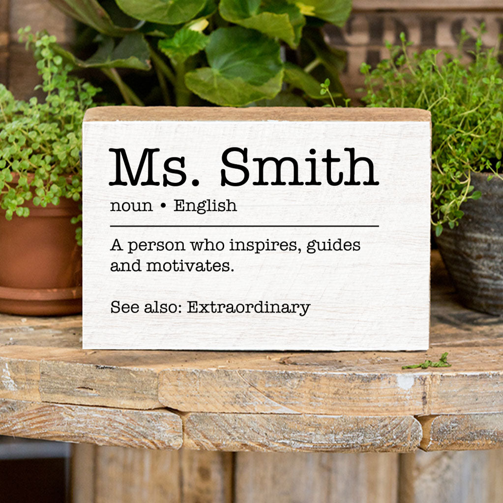 Personalized A Person Who Inspires Decorative Wooden Block