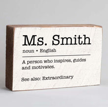 Load image into Gallery viewer, Personalized A Person Who Inspires Decorative Wooden Block
