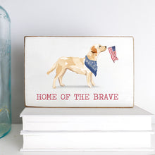 Load image into Gallery viewer, Personalized Patriotic Dog Decorative Wooden Block
