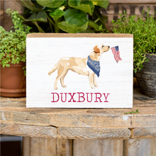Load image into Gallery viewer, Personalized Patriotic Dog Decorative Wooden Block
