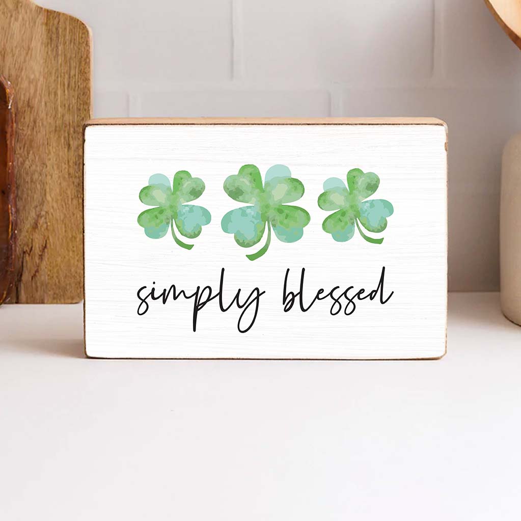 Simply Blessed Decorative Wooden Block