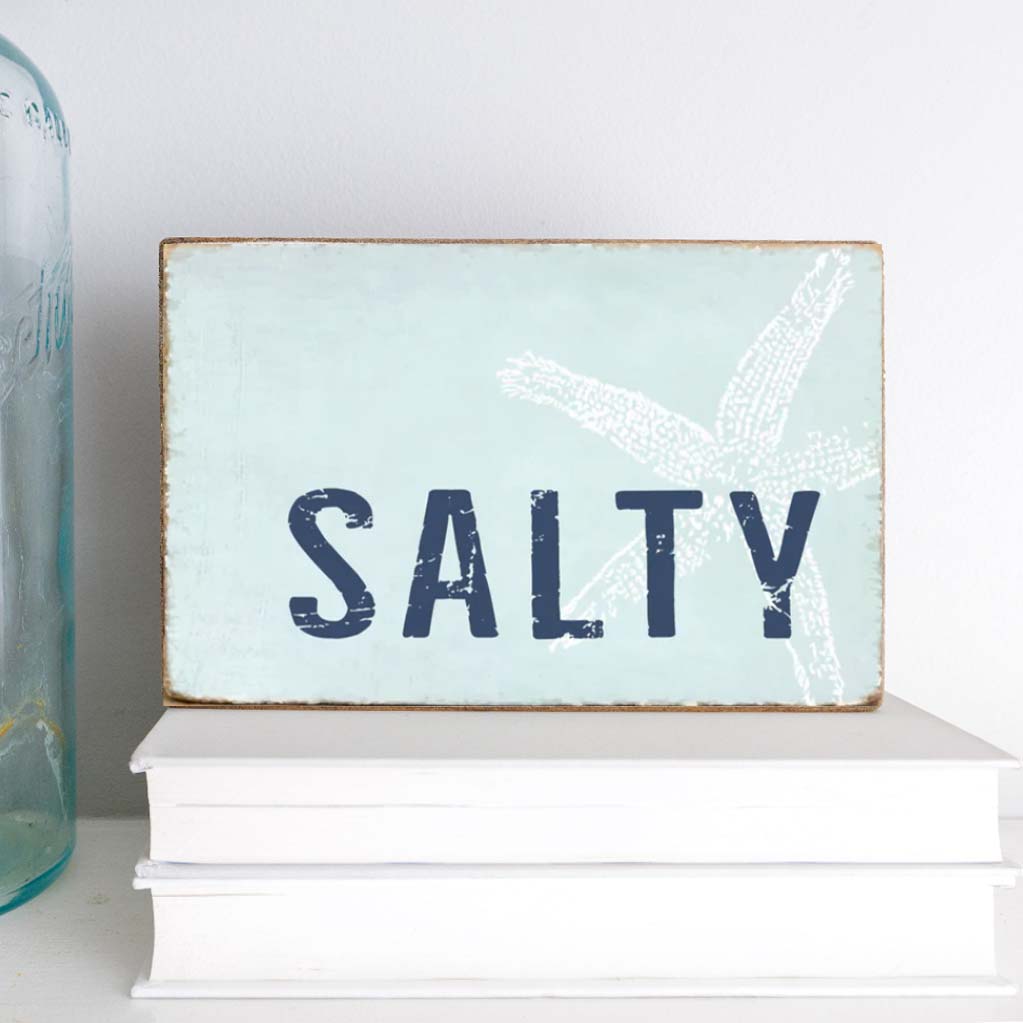 Salty Decorative Wooden Block