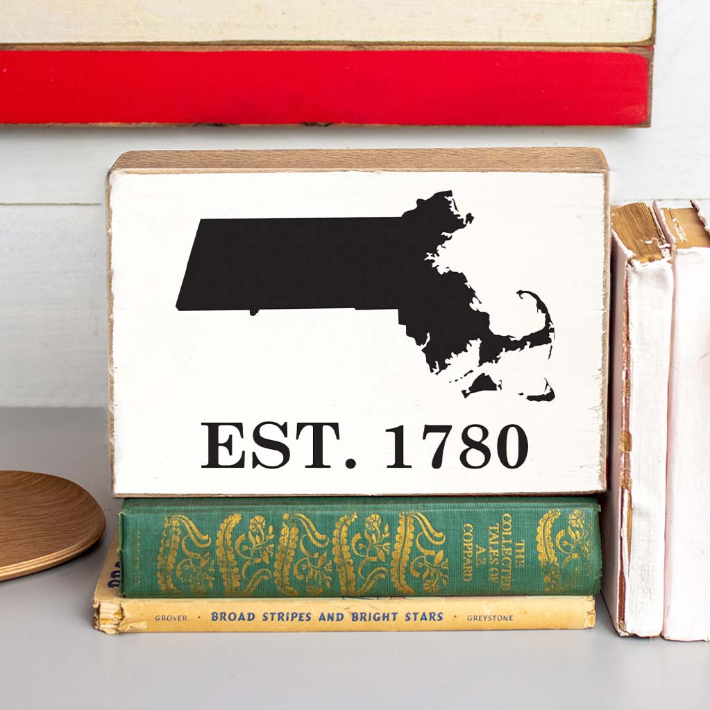Personalized State + Word Decorative Wooden Block