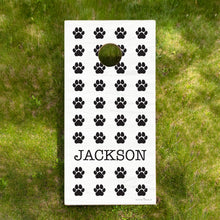 Load image into Gallery viewer, Personalized Paw Prints Cornhole Set
