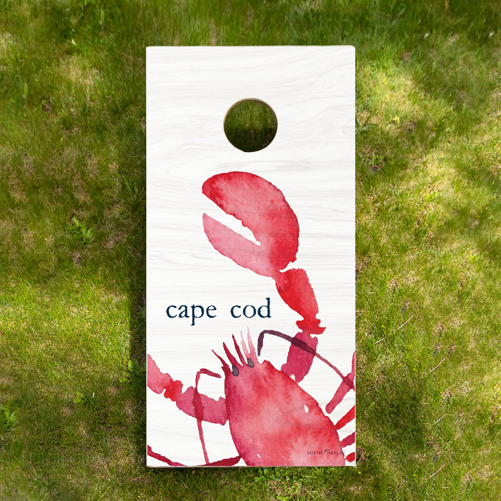 Personalized Watercolor Lobster Cornhole Game Set