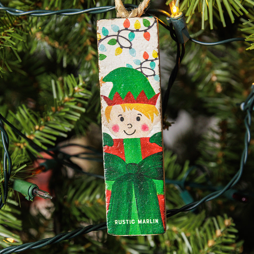 Elf With Lights Ornament