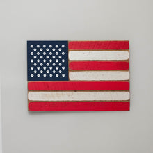 Load image into Gallery viewer, Paw Prints Wooden American Flag
