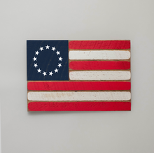 Load image into Gallery viewer, Betsy Ross Wooden American Flag
