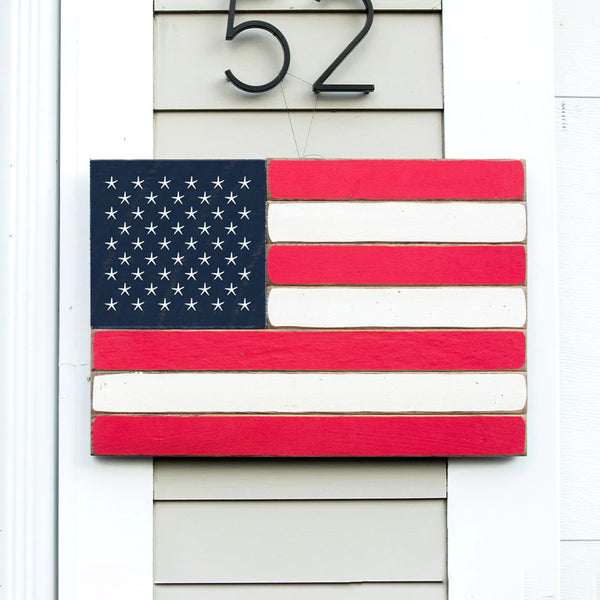 Starfish Wooden American Flag