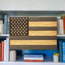 Load image into Gallery viewer, Natural Classic Wooden American Flag
