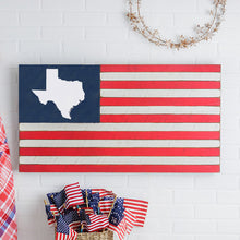 Load image into Gallery viewer, Personalized State Image Wooden American Flag
