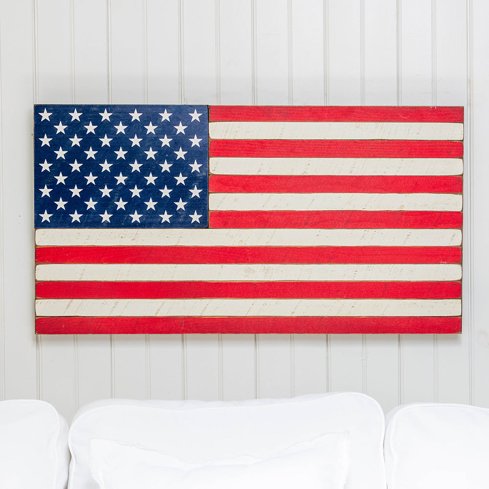 Classic Wooden American Flag