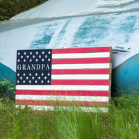 Personalized Classic Wooden American Flag