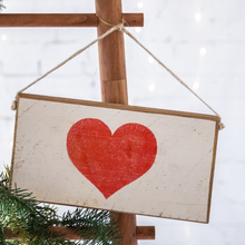Load image into Gallery viewer, Red Heart Twine Hanging Sign
