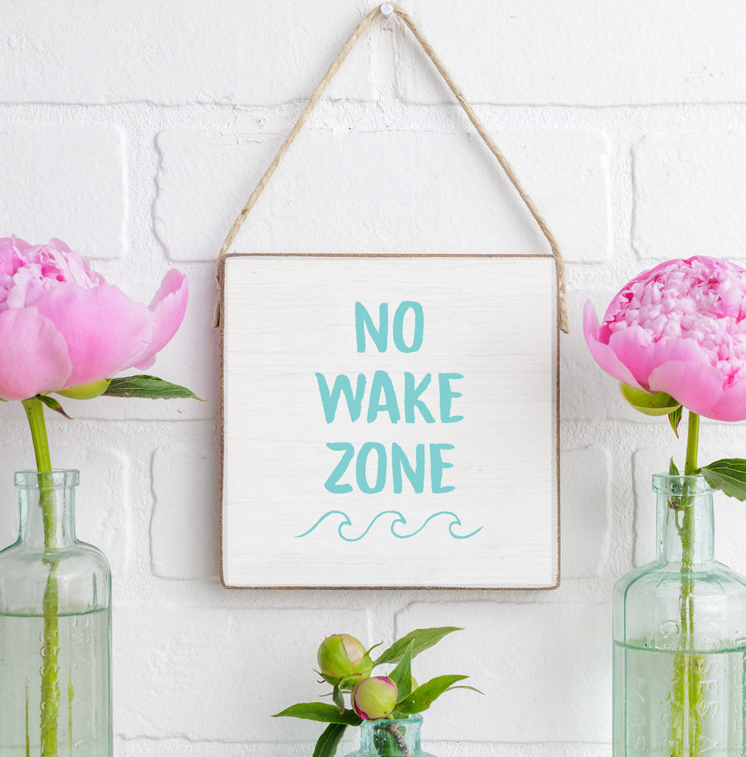 No Wake Zone Square Twine Sign