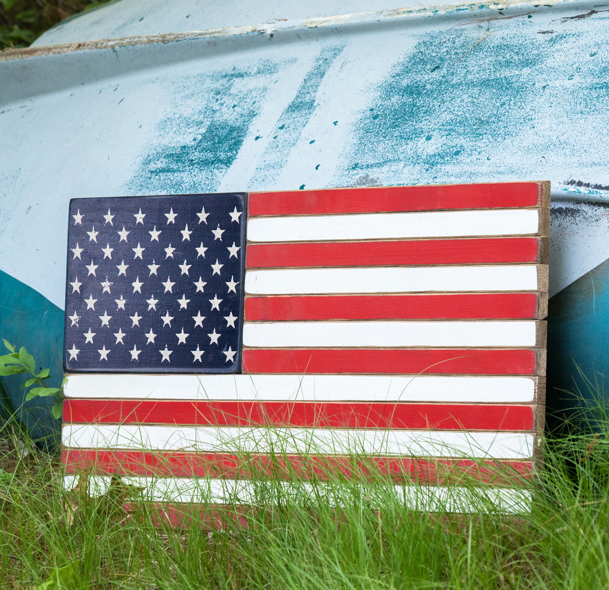 Classic Wooden American Flag