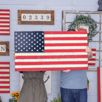 Classic Wooden American Flag