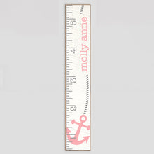 Load image into Gallery viewer, Personalized Pink Anchor Growth Chart
