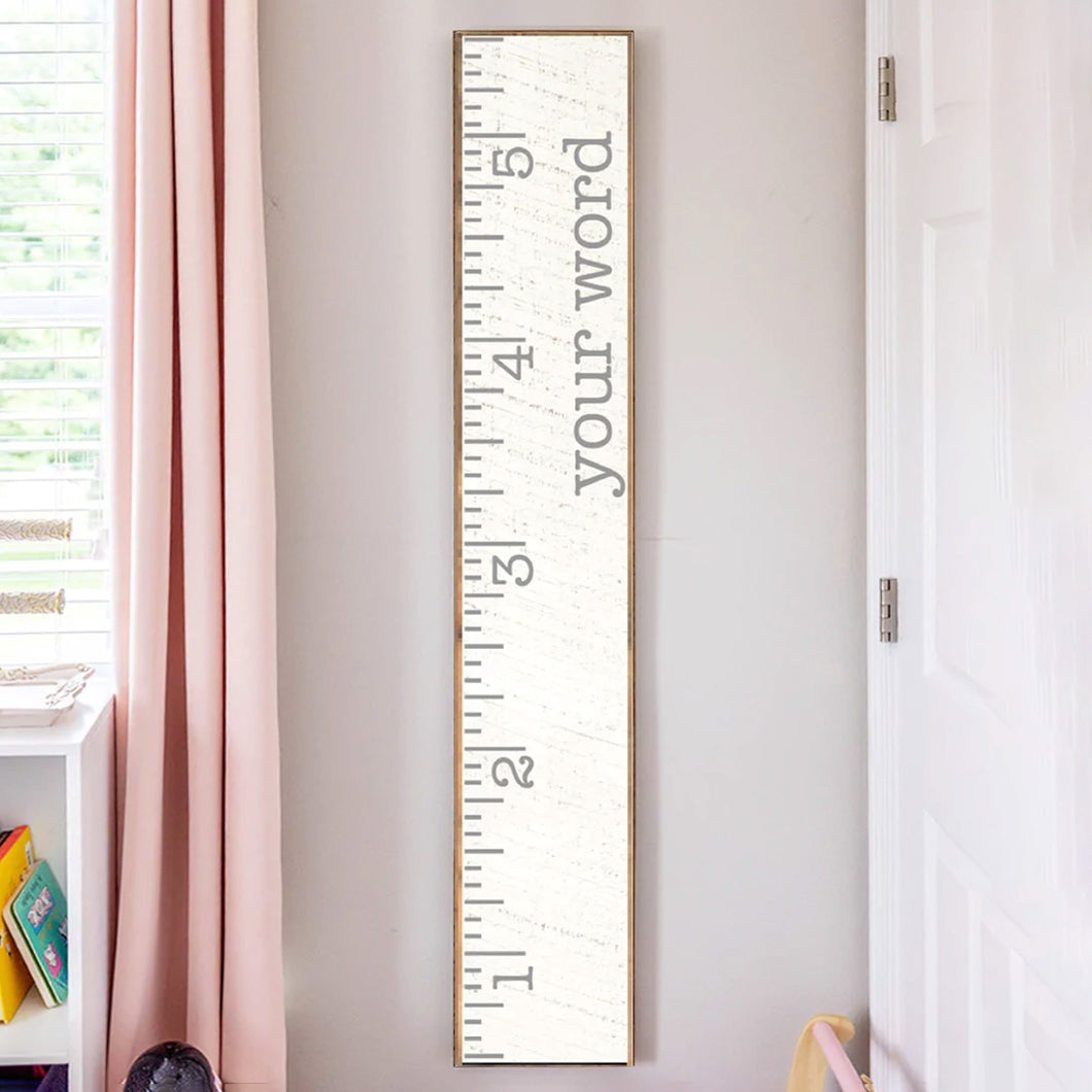 Personalized White/Grey Growth Chart