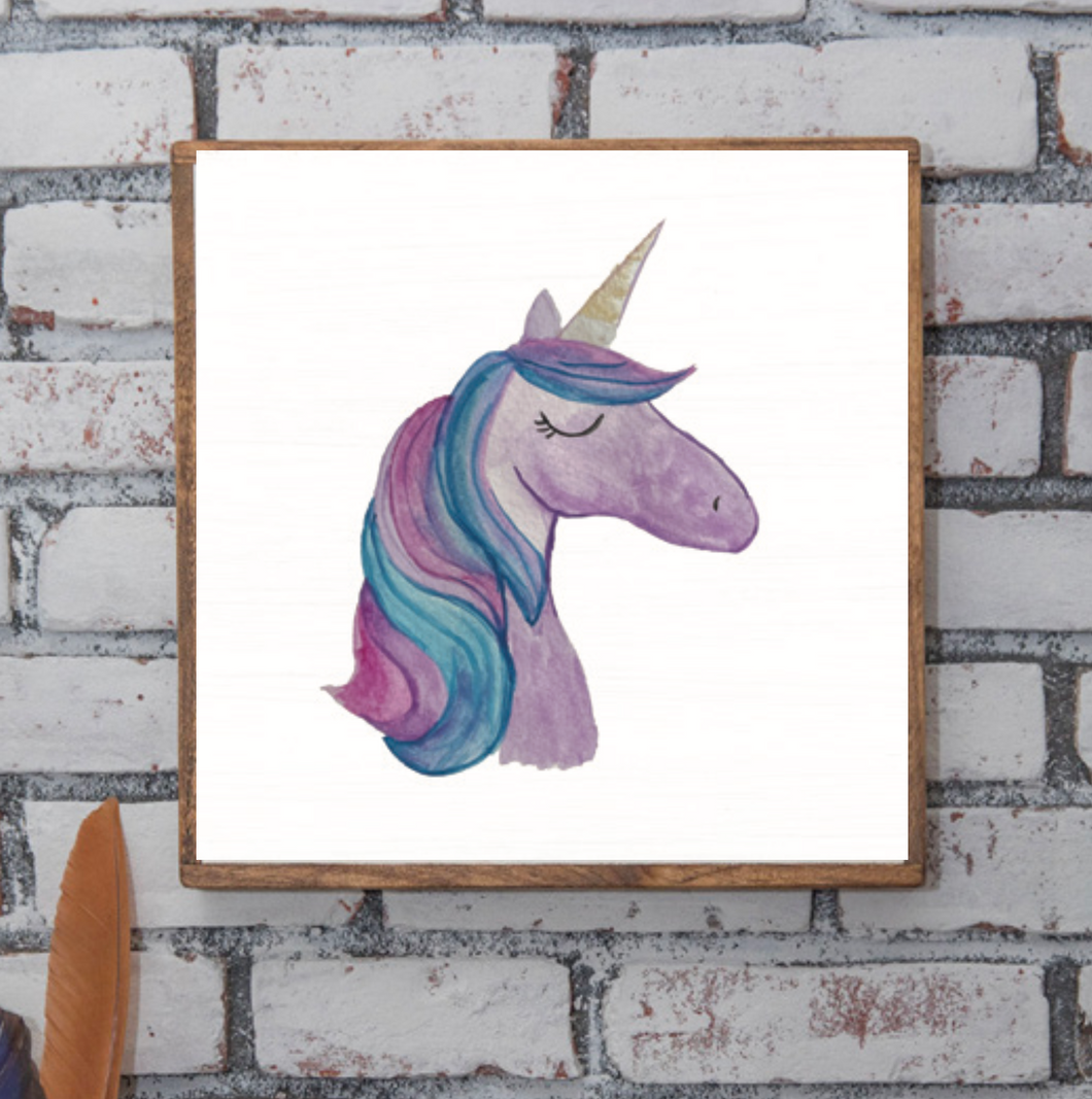Unicorn 24” x 24” Wall Art