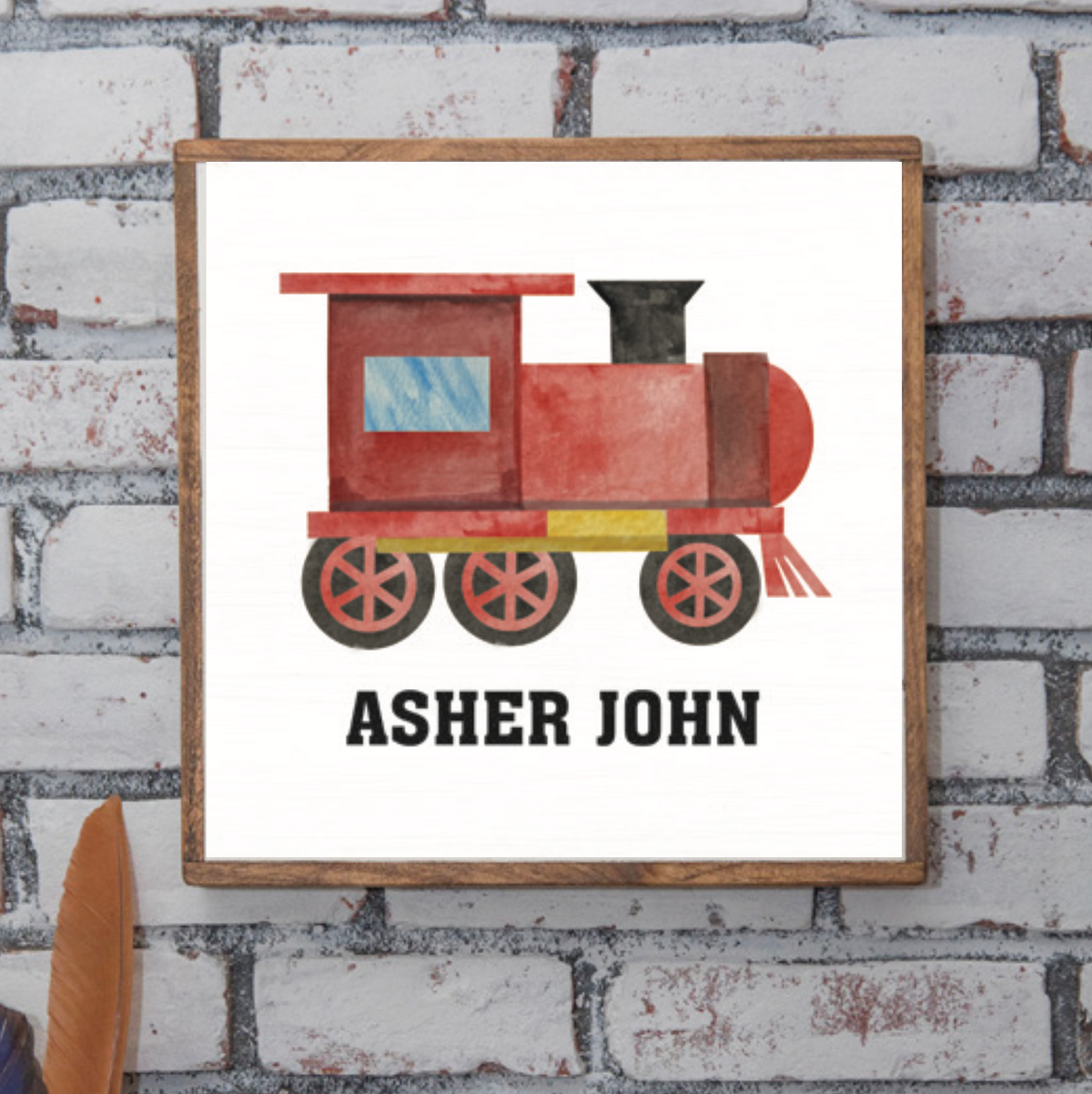 Personalized Train 24” x 24” Wall Art