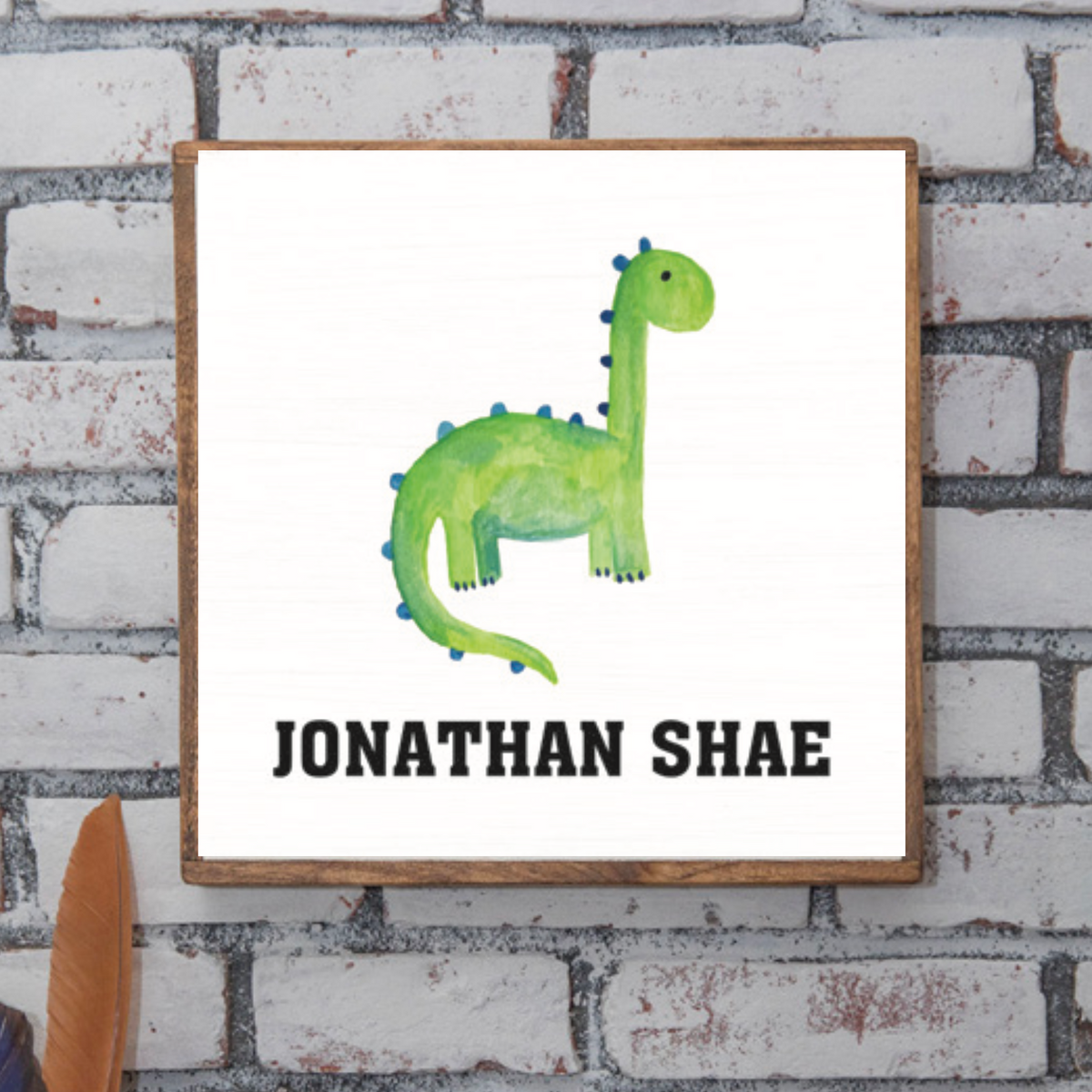 Personalized Dino 24” x 24” Wall Art