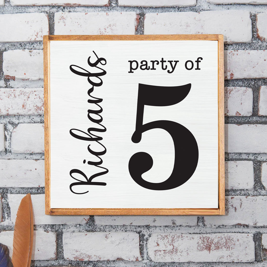 Personalized Party Of 24” x 24” Wall Art