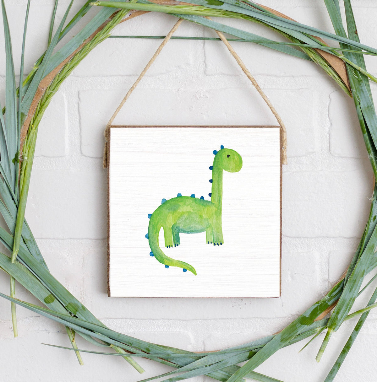 Dino Square Twine Sign