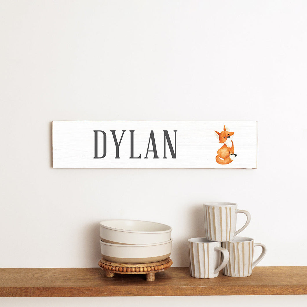 Personalized Fox Barn Wood Sign