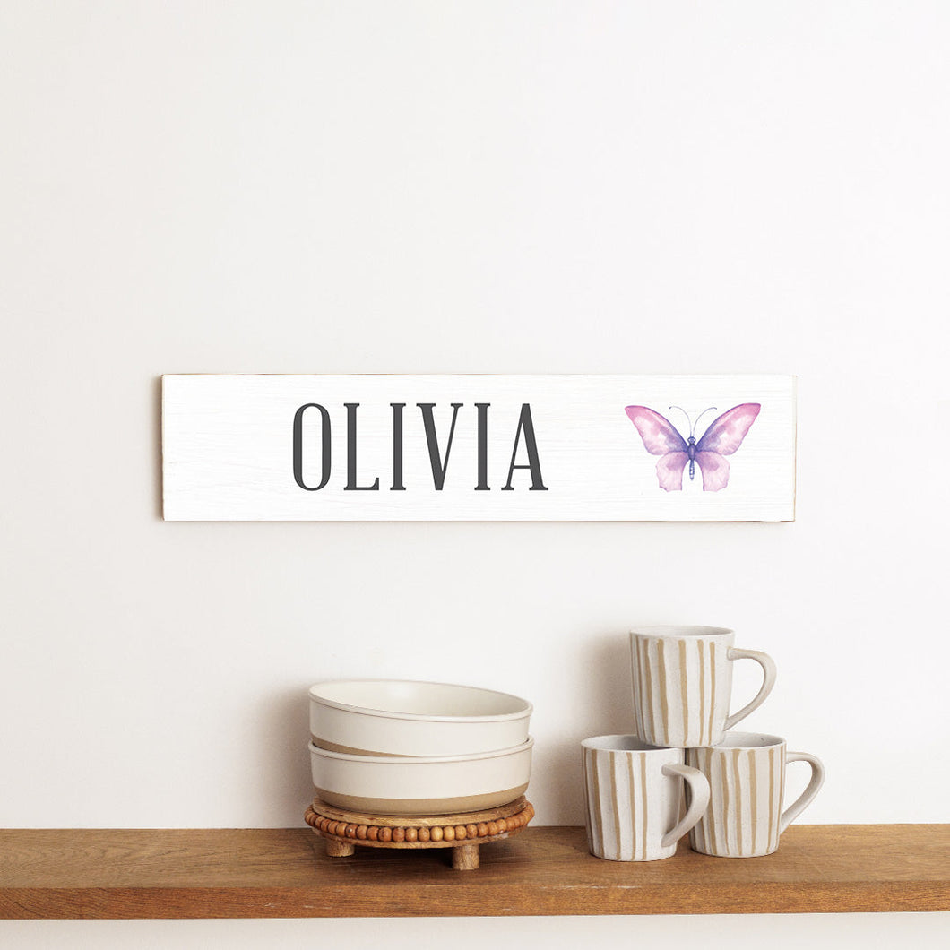 Personalized Butterfly Barn Wood Sign