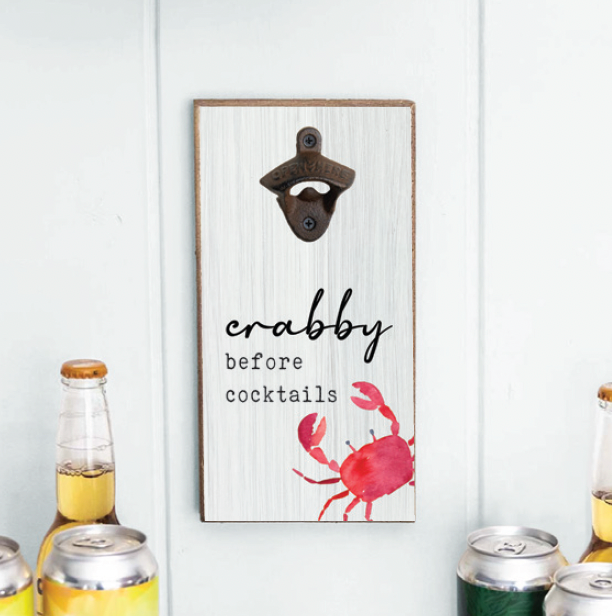 Crabby Before Cocktails Bottle Opener