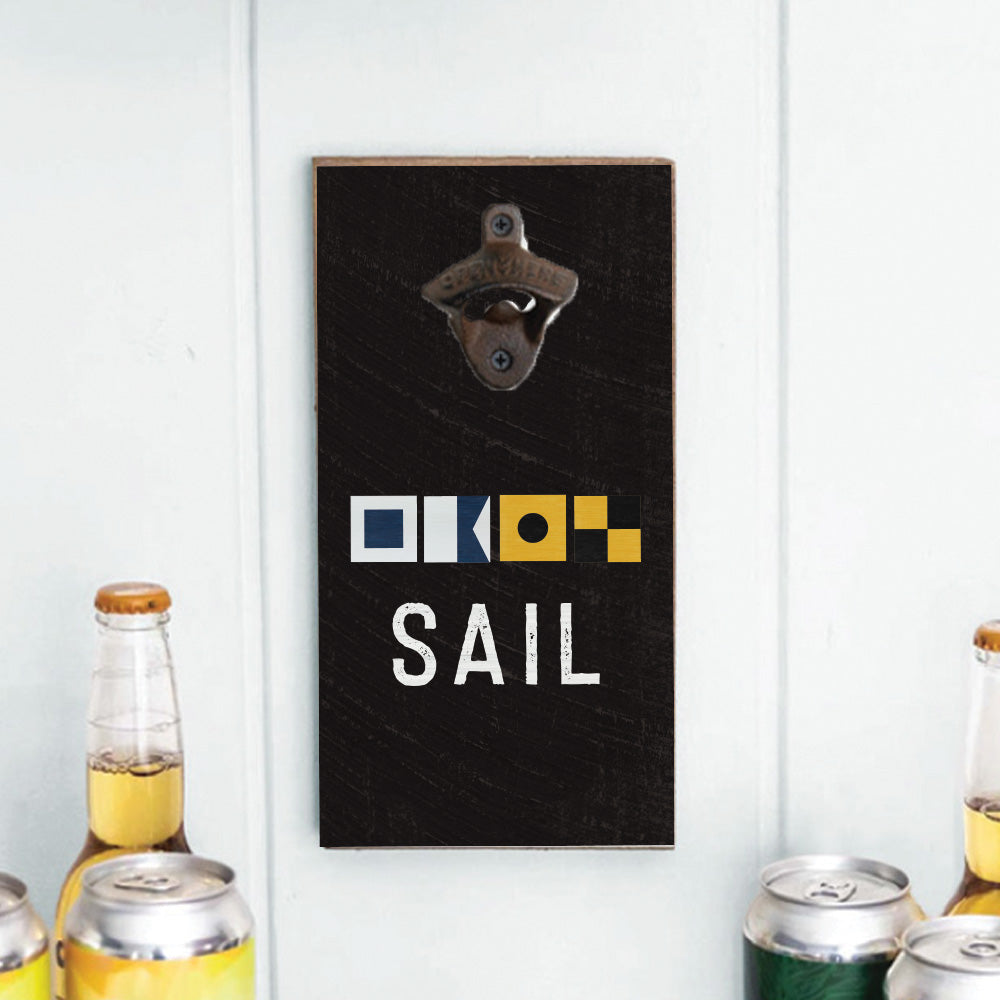 Nautical Letters Sail Bottle Opener