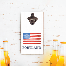 Load image into Gallery viewer, Personalized Watercolor Flag Bottle Opener
