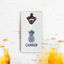 Load image into Gallery viewer, Personalized Pineapple Bottle Opener
