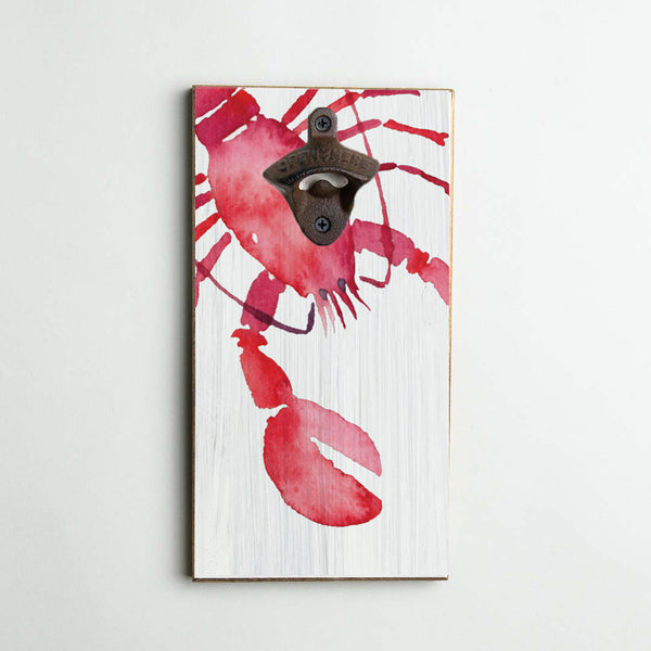 Watercolor Red Lobster Bottle Opener