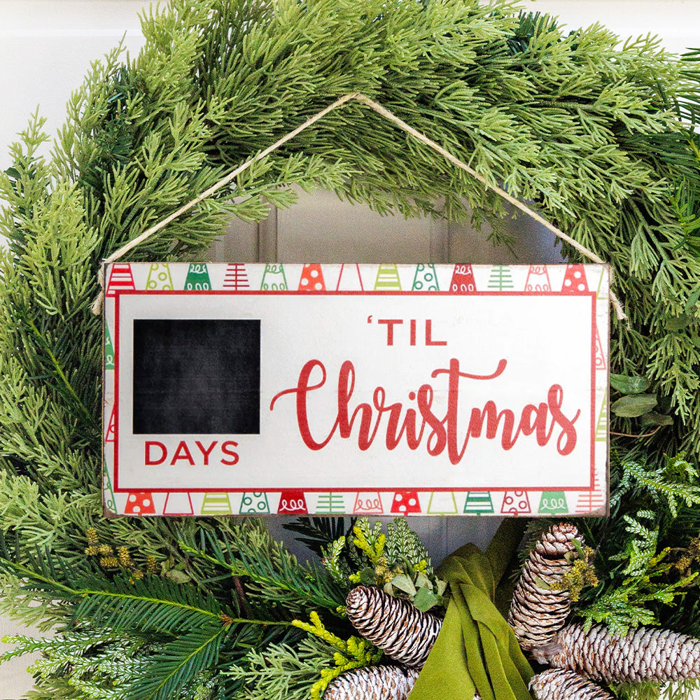Days 'Till Christmas Twine Hanging Sign
