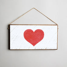 Load image into Gallery viewer, Red Heart Twine Hanging Sign
