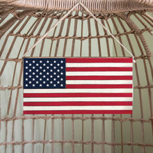 Load image into Gallery viewer, 50 Stars Flag Twine Hanging Sign
