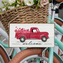 Load image into Gallery viewer, Heart Truck Twine Hanging Sign
