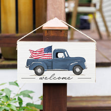 Load image into Gallery viewer, Flag Truck Twine Hanging Sign
