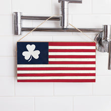 Load image into Gallery viewer, Shamrock Flag Twine Hanging Sign
