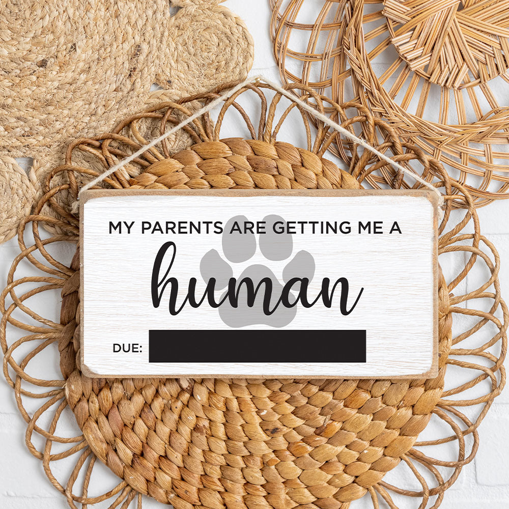 Getting a Human Twine Hanging Sign