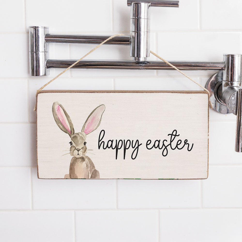 Happy Easter Bunny Twine Hanging Sign