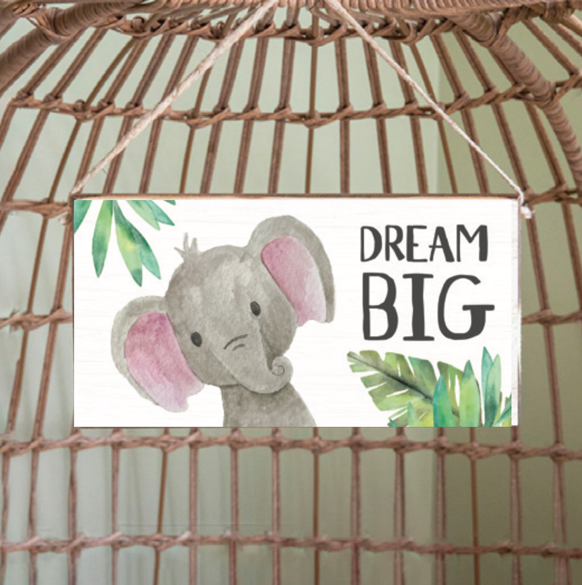 Dream Big Twine Hanging Sign