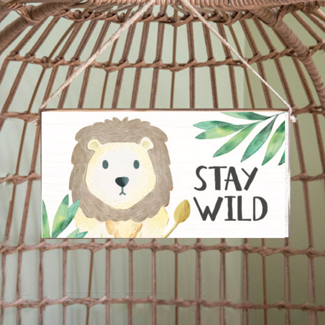 Stay Wild Twine Hanging Sign