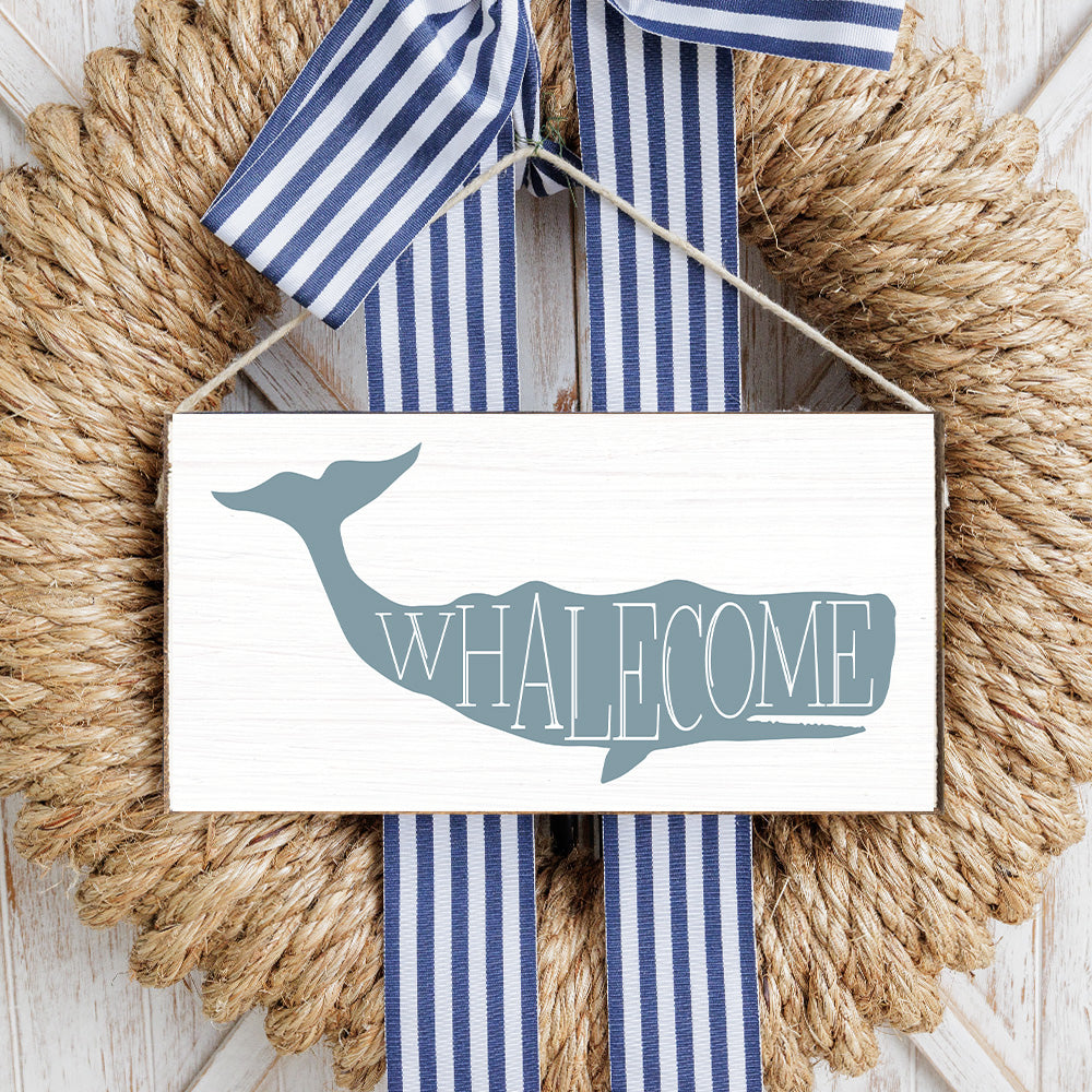 Whalecome Twine Hanging Sign