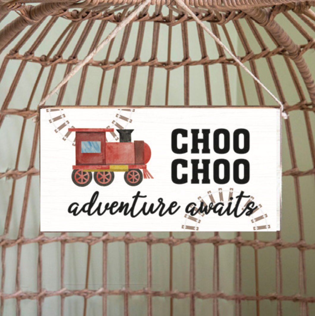 Choo Choo Twine Hanging Sign